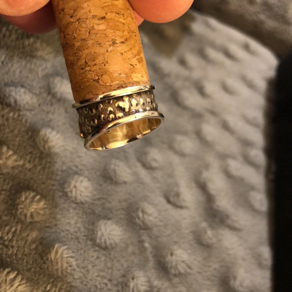 Green Turquoise Ring 925/18K Size8. Handmade by a local Santa Barbara Artist.NWT - Picture 11 of 12